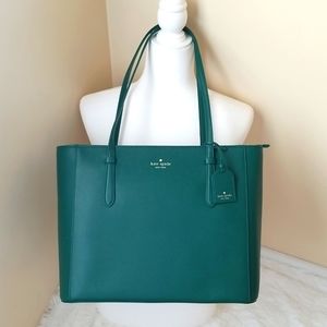 NEW Kate Spade Schuyler Medium Tote Saffiano Pvc Deep Jade